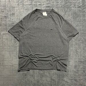 Vintage Y2K Nike Silver Tag Embroiderd Swoosh Dark Gray Mens XL Shirt